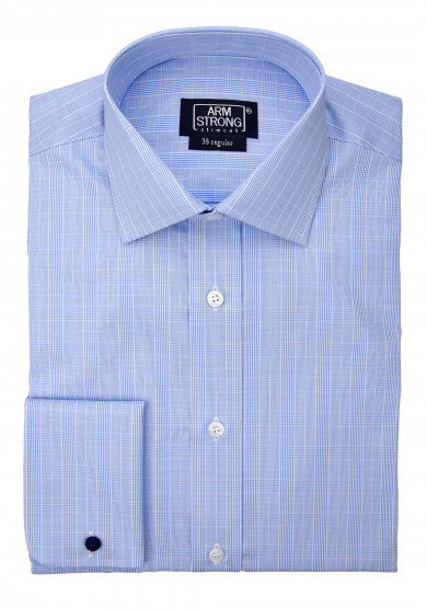 LIGHT BLUE PRINCE OF WALES POPLIN