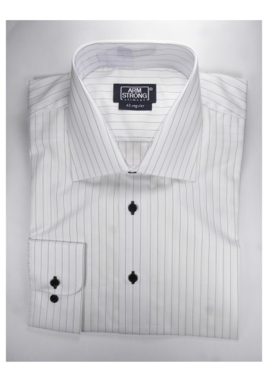 WHITE NAVY STRIPE TWILL