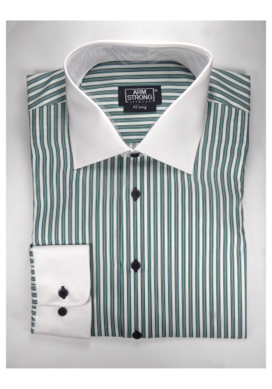 GREEN STRIPE TWILL