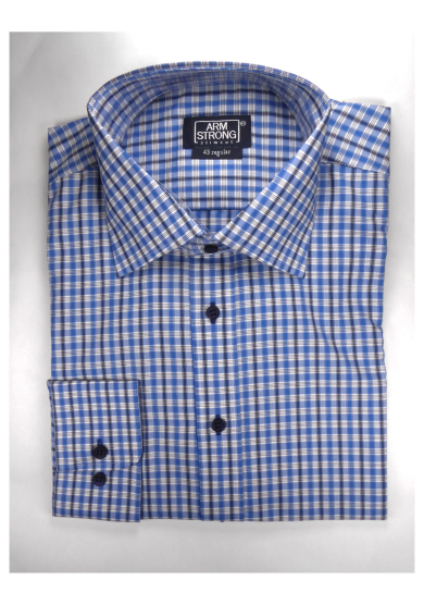 BLUE MULTI CHECK TWILL