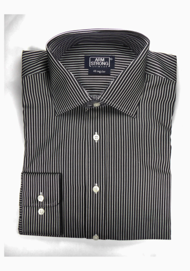 BLACK STRIPE POPLIN