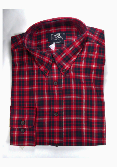 RED NAVY CHECK TWILL