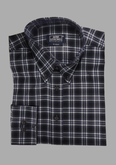 NAVY CHECK TWILL