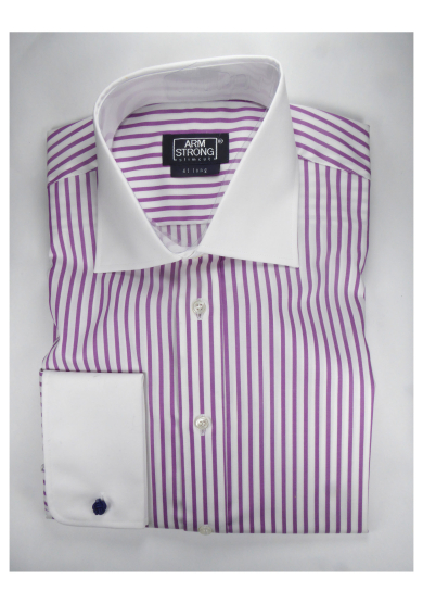 PURPLE STRIPE TWILL