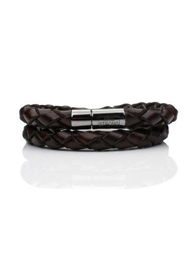 BLACK DOUBLE BRAIDED BRACELET