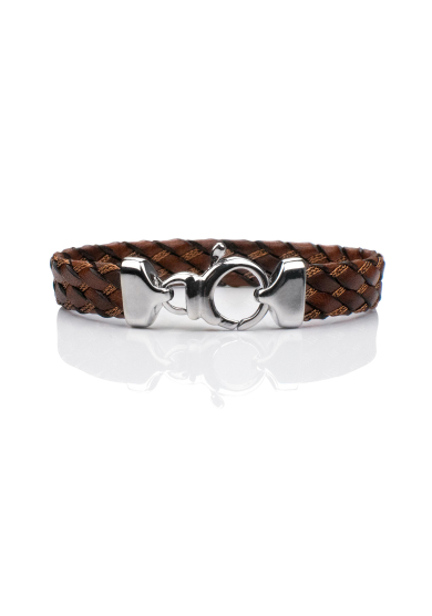 BROWN COPPER BRAIDED BRACELET