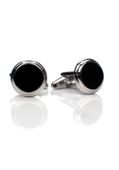 BLACK ONYX CHROME CUFF LINK