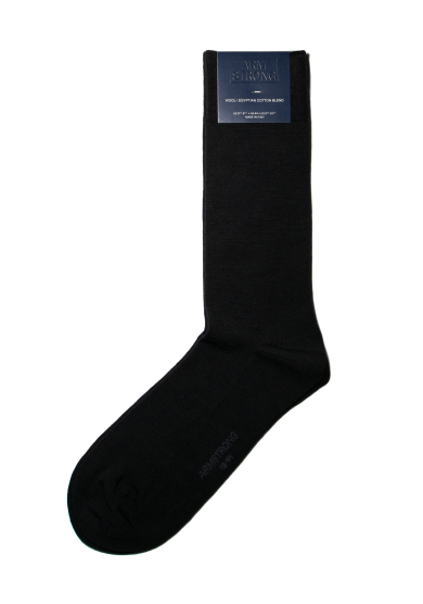 BLACK WOOL COTTON SOCKS