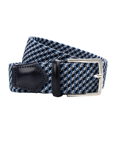 BLUE BRAIDED STRETCH BELT