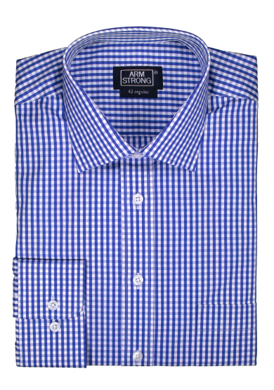 BLUE CHECK POPLIN