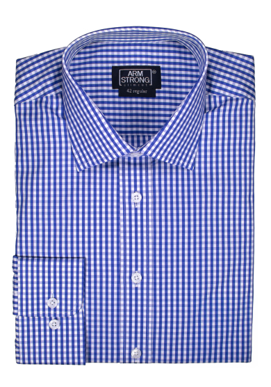 BLUE CHECK POPLIN