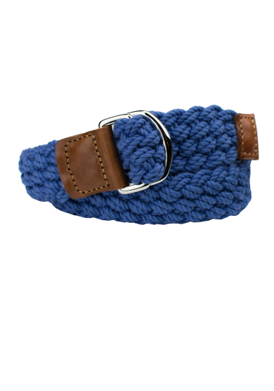 BLUE COTTON BRAIDED BELT