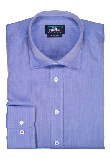 BLUE HERRINGBONE COTTON SILK CASHMERE TWILL