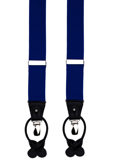 BLUE RIBBED SUSPENDERS