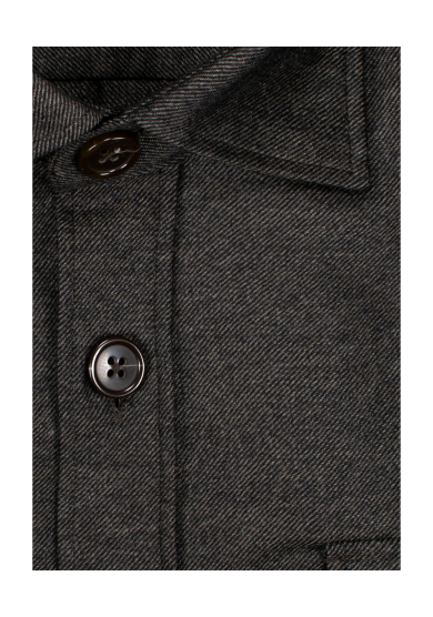 BROWN OVERSHIRT WOOL CASHMERE TWILL