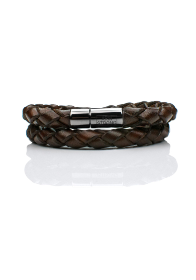 BROWN DOUBLE BRAIDED BRACELET