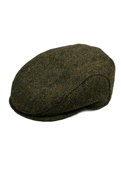 BROWN WOOL TWEED CAP