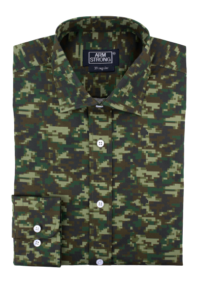 WOODLAND CAMOUFLAGE POPLIN