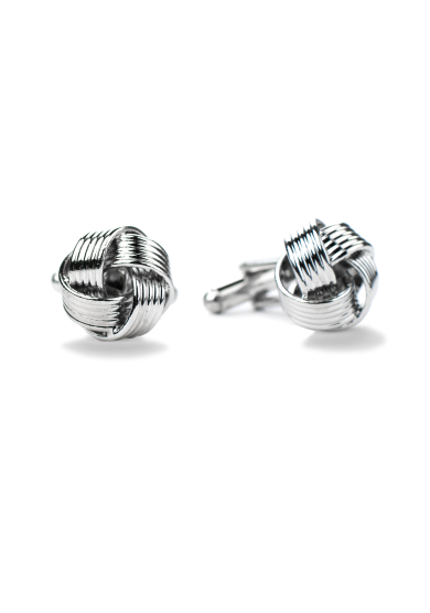 CHROME KNOT CUFF LINK