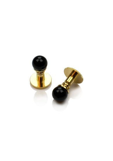 BLACK PEARL GOLD SHIRT STUD