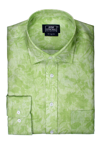 GREEN PRINTED LINEN