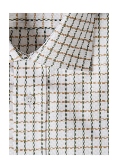 GREEN BEIGE CHECK OXFORD