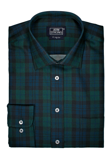 GREEN NAVY CHECK TWILL