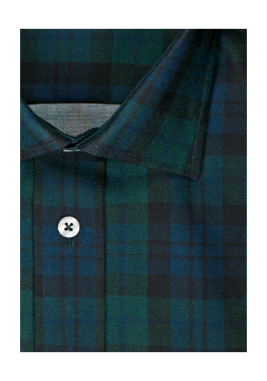 GREEN NAVY CHECK TWILL