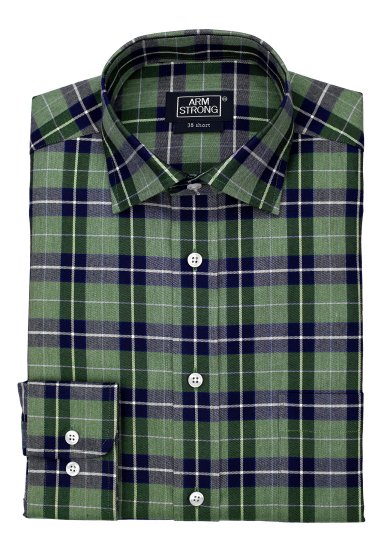 GREEN NAVY CHECK TWILL