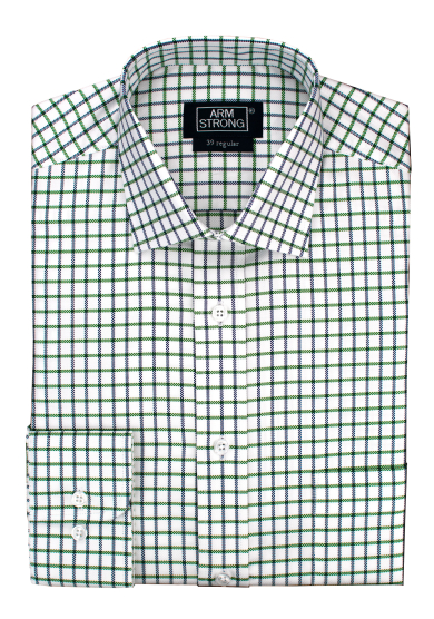GREEN NAVY CHECK OXFORD