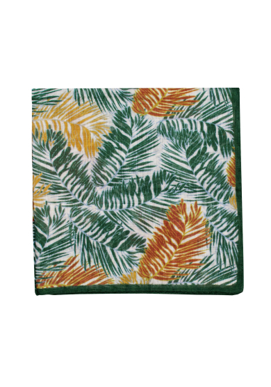 PALM TREE COTTON LINEN POCKET SQUARE