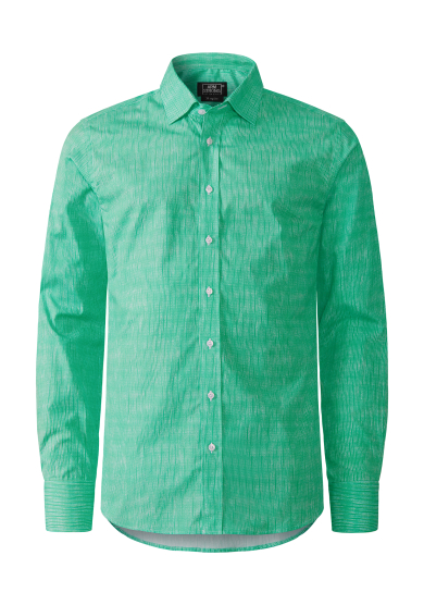 GREEN PEARL STRIPE PRINTED POPLIN