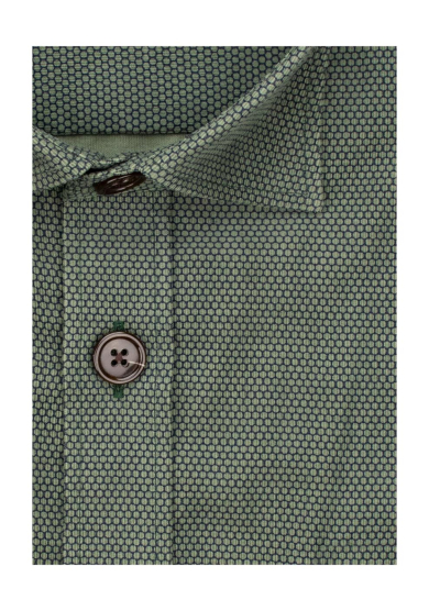 GREEN PRINTED OVERSHIRT VELLUTO