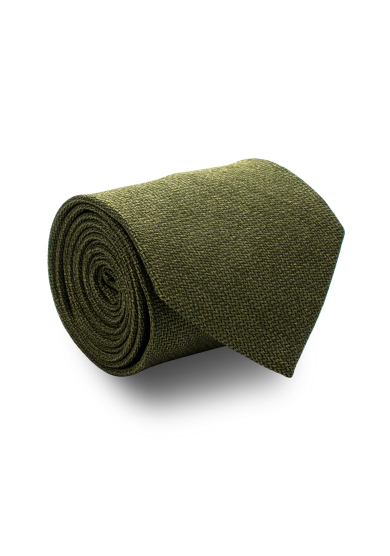 GREEN SOLID SILK TIE
