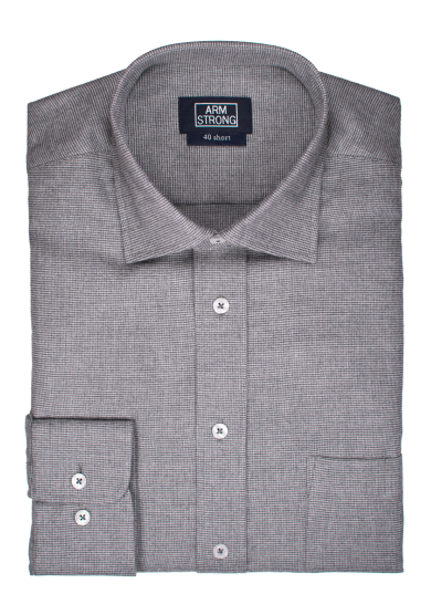 GREY MINI DOGTOOTH FLANNEL TWILL