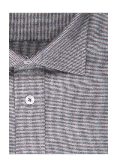 GREY MINI DOGTOOTH FLANNEL TWILL