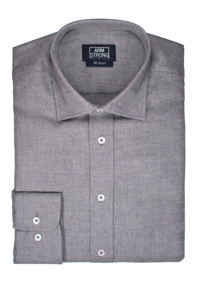 GREY MINI DOGTOOTH FLANNEL TWILL