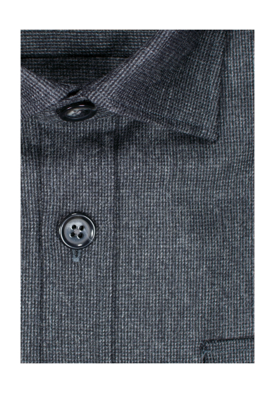 GREY OVERSHIRT WOOL CASHMERE TWILL