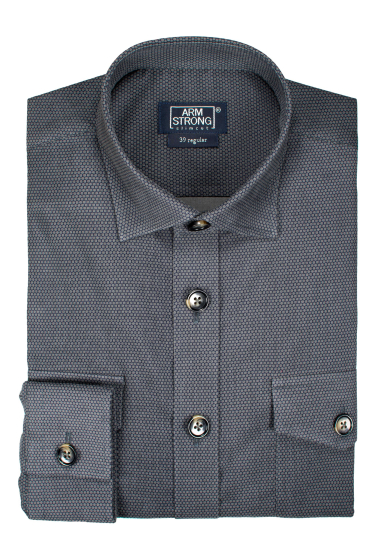 GREY PRINTED OVERSHIRT VELLUTO
