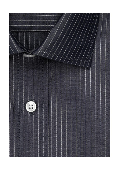 GREY STRIPE POPLIN