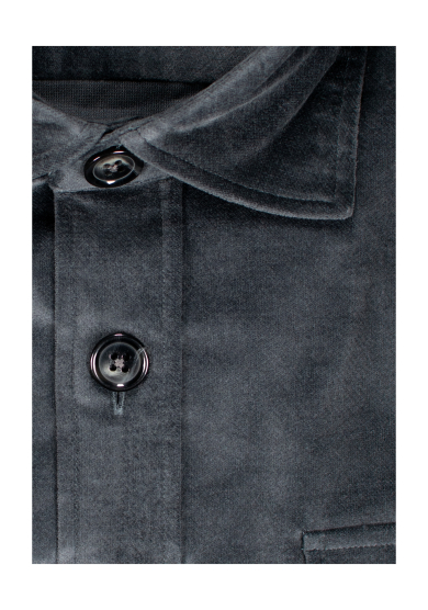 GREY VELVET OVERSHIRT