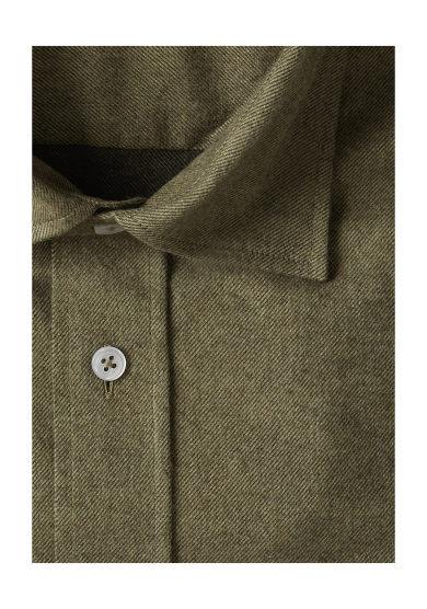 KHAKI GREEN SOFT FLANNEL TWILL