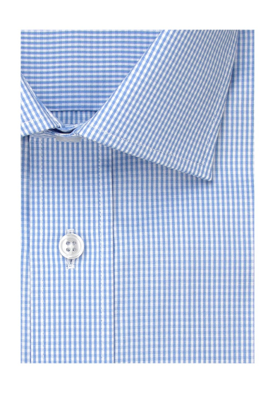 LIGHT BLUE CHECK POPLIN