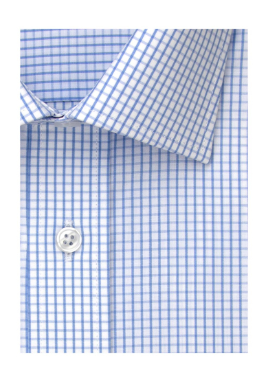 LIGHT BLUE CHECK POPLIN