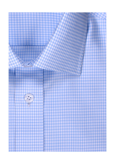 LIGHT BLUE DOGTOOTH TWILL