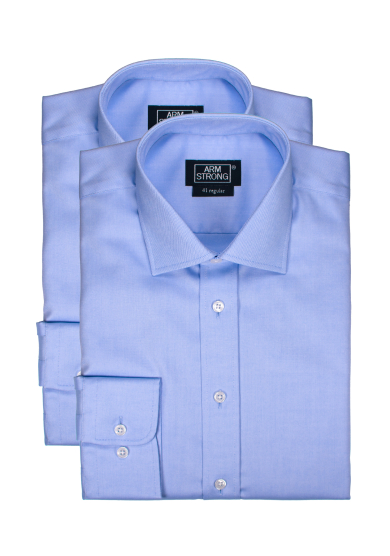LIGHT BLUE FINE OXFORD 2-PACK