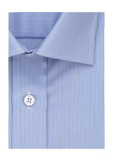 LIGHT BLUE STRIPE STRETCH TWILL