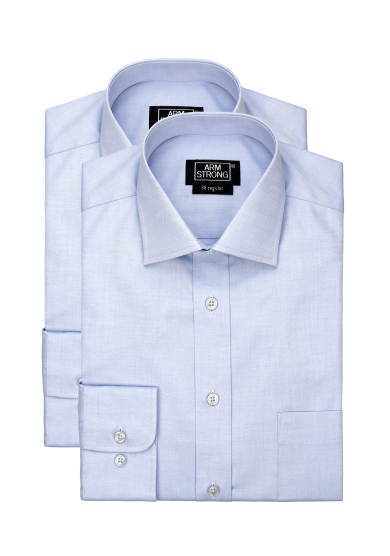 LIGHT BLUE PINPOINT OXFORD 2-PACK