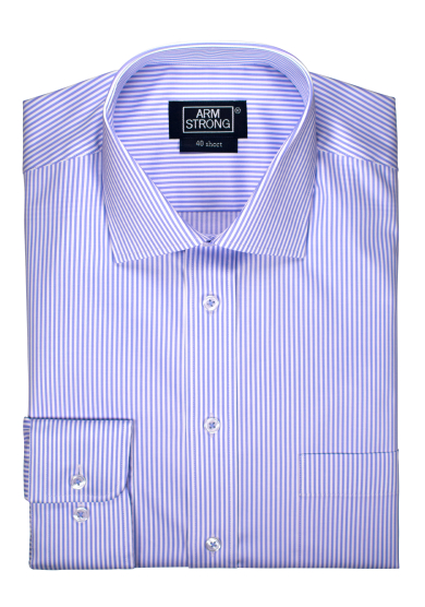 LIGHT BLUE STRIPE STRETCH TWILL