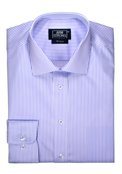 LIGHT BLUE STRIPE STRETCH TWILL